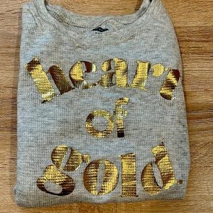 Old Navy: Heart of Gold long sleeve (kids size 14)